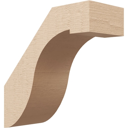 Ekena Millwork 5-inch W x 12-inch D x 12-inch H Del Monte Rough Cedar Woodgrain TimberThane Knee Brace, Primed BRCUR05X12X12DELRCPR